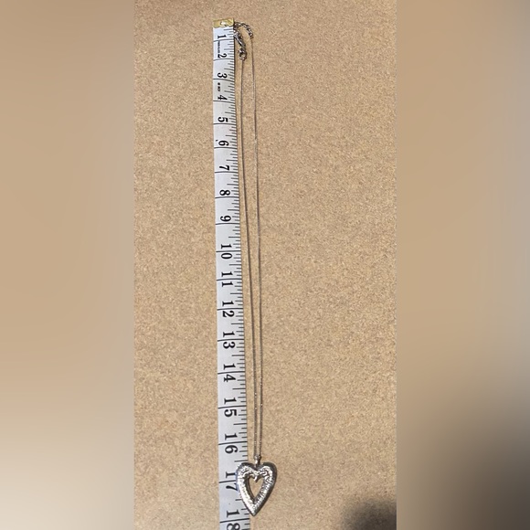 Brighton ANDALUZ Convertible Silver Heart Necklace With Crystal Rhinestones NWT - Picture 10 of 10